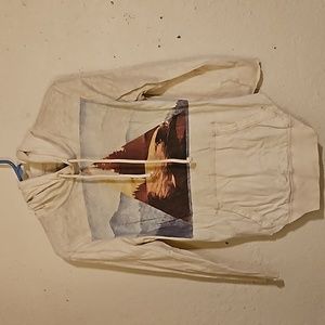 Graphic Hoodie with Mountain Design by American Eagle